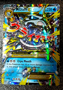 2015 Pokemon Mega M Glalie EX Full Art Holo Ultra Rare 35/162 LP *EX*QRSC* - Image 1