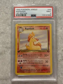 1999 Pokemon Jungle 1st Edition Rapidash #44 PSA 9 Mint - Image 1