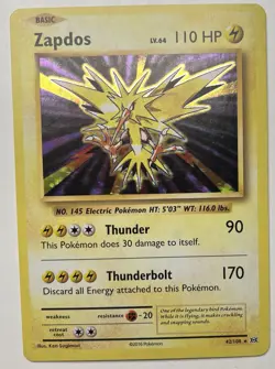 Pokemon TCG Zapdos XY Evolutions 42/108 - NM/MT - Image 1