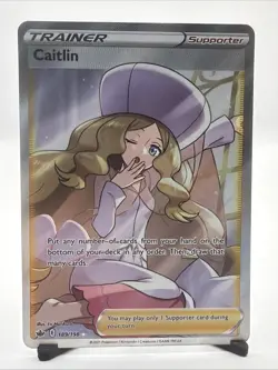 2021 Pokemon Sword and Shield Chilling Reign #189 Caitlin UR FULL ART - Image 1
