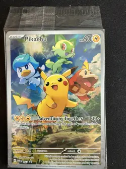 Pokemon Paldea Evolved Pikachu #27 SVP Black Star Promo, SEALED - Image 1
