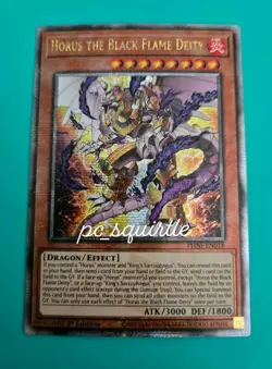 Horus the Black Flame Deity Quarter Century Secret 1st Ed PHNI-EN018 NM Yugioh - Image 1