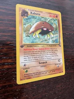 Pokemon TCG Kabuto Fossil 1st Edition Common Card 50/62 - Image 2