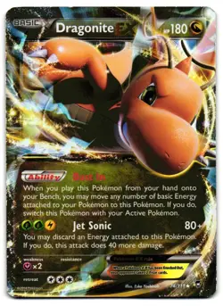 Dragonite EX 74/111 - Furious Fists Rare EX Pokemon TCG Holo - MP Card - Image 1