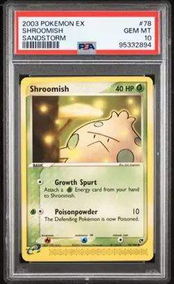 PSA 10 - 2003 EX Sandstorm Shroomish 78/100 Pokemon Card - Image 1