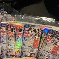 One Piece Monkey D. Luffy US Voyage College Basketball Card plus promo poster! - Image 3