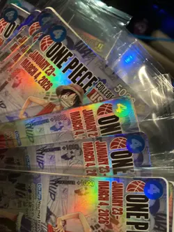 One Piece Monkey D. Luffy US Voyage College Basketball Card plus promo poster! - Image 4