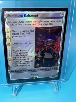 MTG: Final Fantasy Summon Bahamut Mythic Card Foil M 0001 Saga Dragon - Image 1