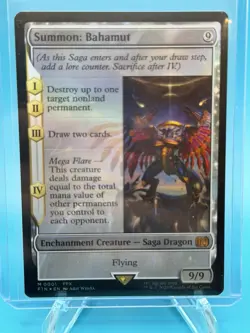 MTG: Final Fantasy Summon Bahamut Mythic Card Foil M 0001 Saga Dragon - Image 2