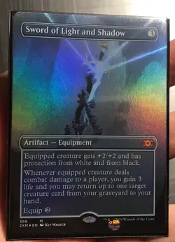 MTG English Borderless Sword of Light and Shadow NM Foil Double Masters - Image 1