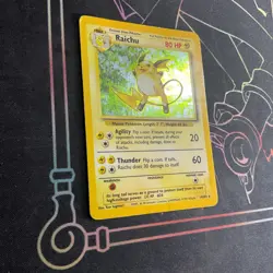 Raichu Holo Rare 14/102 Base Set WOTC 1999 Vintage Pokemon Card LP/MP Condition - Image 2