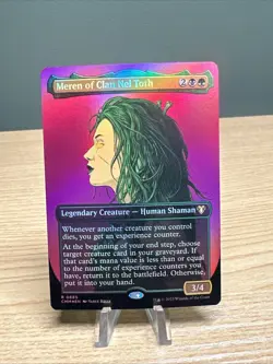 MTG Meren of Clan Nel Toth *BORDERLESS FOIL* Commander Masters 0685 Pack Fresh - Image 1