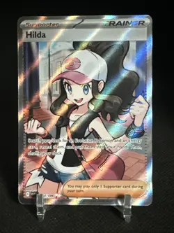 Hilda 164/086 Full Art Ultra Rare White Flare Holo Pokemon TCG Card - Image 1