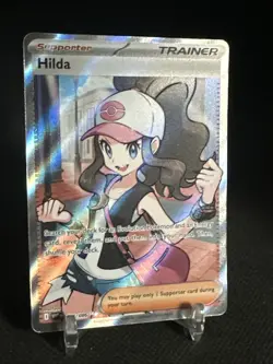 Hilda 164/086 Full Art Ultra Rare White Flare Holo Pokemon TCG Card - Image 3