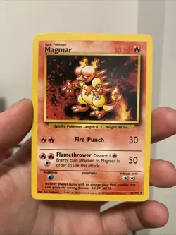 Pokemon TCG Base Set #36/102 Magmar LP - Image 1