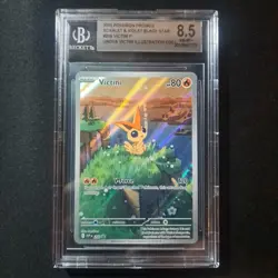 Pokemon TCG Unova Victini Illustration Collection Promo #208 Beckett 8.5 - Image 1