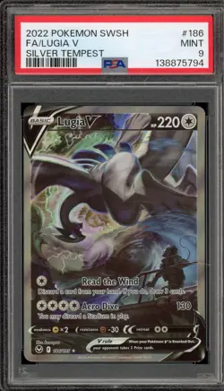 Pokemon Lugia V Silver Tempest Full Alt Art #186 PSA 9 Mint - Image 1