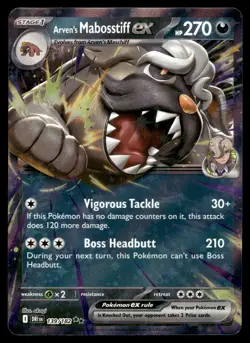 ARVEN'S MABOSSTIFF EX - 139/182 Double Rare Destined Rivals Pokemon Holo NM - Image 1