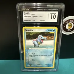 Pokemon Totodile ex Hidden Legends 79/101 CGC 10 Gem Mint 2004 Vintage - Image 1