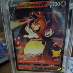 2021 Pokemon Celebrations Black Star SWSH133 Lance's Charizard Graded 9.5 Mint+ - Image 2