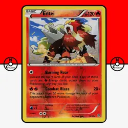 Pokemon Entei Ancient Origins 2015 Reverse Holo 14/98 NM - Image 1