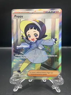 Pokemon Poppy Trainer Full Art | Deutsch 220/197 Obsidian Flammen | Near Mint - Image 1