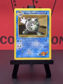 Misty's Poliwhirl 053/132 Gym Heroes Regular Uncommon 1999 WOTC Pokemon TCG VLP - Image 2