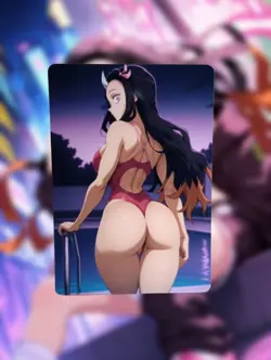 Nezuko Kamado Demon Slayer Anime Waifu Sexy Goddess Doujin Lewd Hentai Card - Image 1
