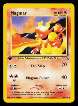 Magmar 40/111 1st Edition Neo Genesis Pokemon Card - Image 1