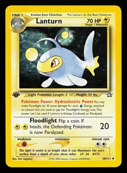 Lanturn 38/111 1st Edition Neo Genesis Pokemon Card - Image 1