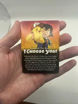 2017 Pikachu & Ash Pokemon the Movie I Choose You Promo Insert Card - Image 5