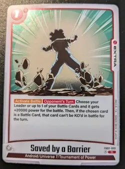 Saved By A Barrier FB02-033 Foil Rare Blazing Aura Dragon Ball Super Card Game - Image 1