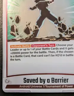Saved By A Barrier FB02-033 Foil Rare Blazing Aura Dragon Ball Super Card Game - Image 4