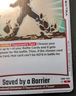 Saved By A Barrier FB02-033 Foil Rare Blazing Aura Dragon Ball Super Card Game - Image 5