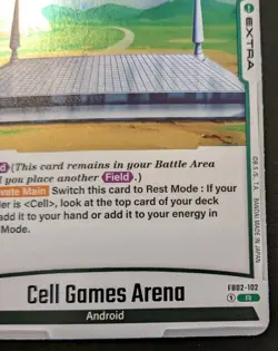 Cell Games Arena FB02-102 Foil Rare Blazing Aura Dragon Ball Super Card Game - Image 5