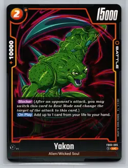 Dragon Ball Super Card Game Raging Roar #FB03-095 Yakon - Image 1