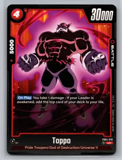 Dragon Ball Super Card Game #FB04-016 Toppo - Image 1
