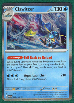 Clawitzer (Holo) - 038/132 - ME01: Mega Evolution (MEG) - Pokemon TCG Card - Image 2