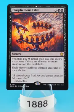 MTG Blasphemous Edict Foundations Regular #57 - Image 1