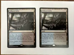 MTG Khans of Tarkir Polluted Delta Land Regular Rare, LP Magic the Gathering X2 - Image 1