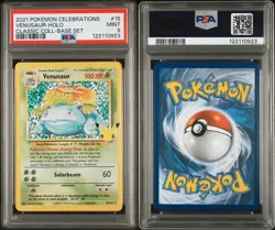 2021 POKEMON CELEBRATIONS CLASSIC COLL #15 VENUSAUR-HOLO PSA 9 - Image 3