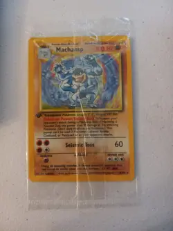 Pokemon TCG Machamp 1st Edition Holo 8/102 Factory Sealed Holographic and box - Image 2