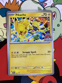 Pokemon Pikachu SVP 225 Scarlet & Violet World Champinoships Black Star Promo NM - Image 1