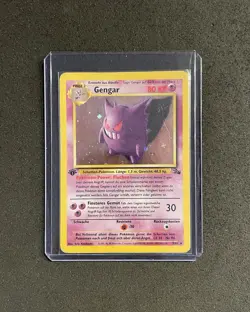 Pokemon Karte Gengar 5/62 First Edition Holo Selten Fossil 1999 Deutsch - Image 1