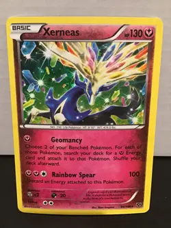 Xerneas 96/146 Cracked Ice Holo Rare Pokemon XY - Image 1