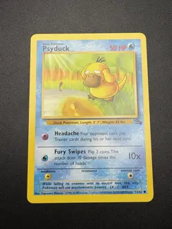 Psyduck 53/62 Fossil 4th Print Pokemon TCG 1999-2000 LP - Image 1