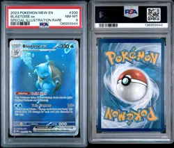 2023 POKEMON MEW EN-151 #200 BLASTOISE EX SPECIAL ILLUSTRATION RARE PSA 8 - Image 3