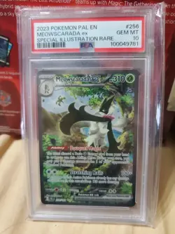 2023 Pokemon Paldea Evolved Meowscarada EX Sir #256 PSA 10 - Image 1
