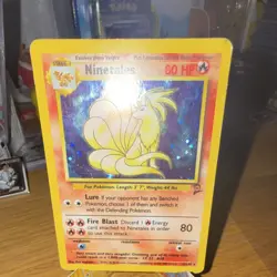 Pokemon TCG Ninetales Holo Rare Base Set 012/102 English 1999 - Image 1