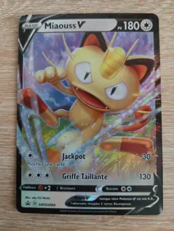 Carte Pokemon Miaouss V SWSH004 Promo Epee & Bouclier Francais NEUF - Image 2